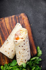 doner kebab vegetables shawarma healthy meal food snack on the table copy space food background rustic top view keto or paleo diet veggie vegan or vegetarian food no meat