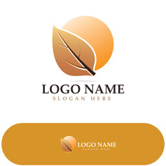 tobacco leaf logo,tobacco field and tobacco cigarette logo template design vector