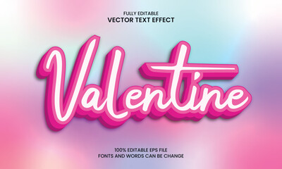 Valentine editable text effect