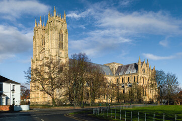The minster (church) on a bright and sunny day under blue sky in Beverley, Yorkshire, UK. © Daniel