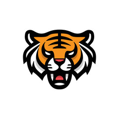 angry tiger head power mascot vector logo