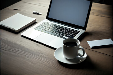 Ein Arbeitsplatz zuhause created with Generative AI Technologies