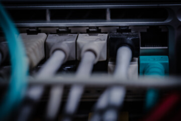 Netzwerkkabel IT Schrank Steckfeld