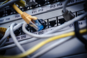 Netzwerkkabel IT Schrank Steckfeld