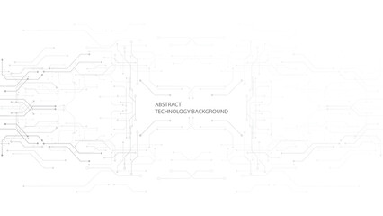 Grey white Abstract technology background, Hi tech digital connect, communication, High technology concept, Science, technology background