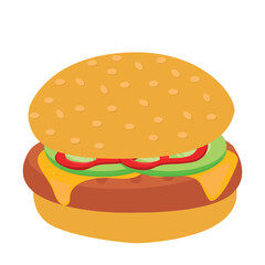 Hamburger icon. Cartoon of hamburger vector icon for web design isolated on white background
