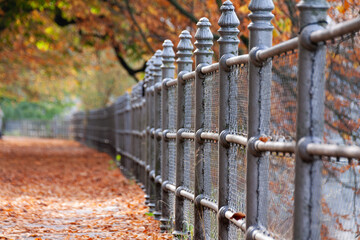 Promenade an der Isar in München im Herbst