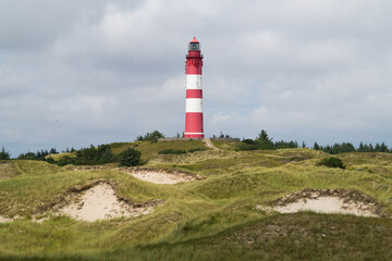 Fototapeta na wymiar The beautiful Lighthouse of Amrum (Germany)