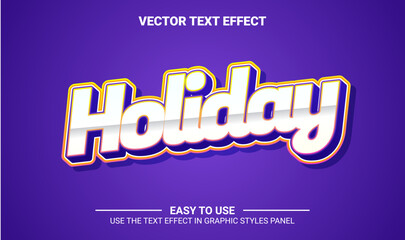 Fototapeta premium 3d holiday editable text effect