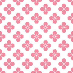 Fototapeta na wymiar Seamless vector with geometric floral pattern