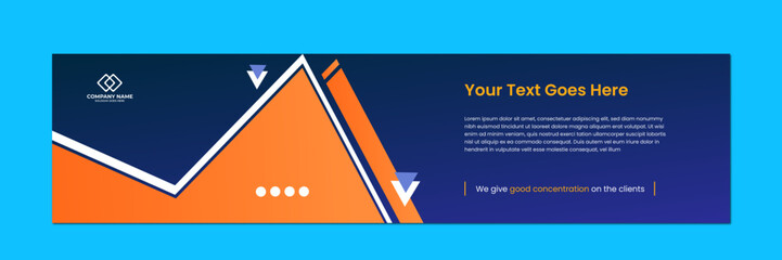 Linkedin cover banner template, web banner, social media cover banner design