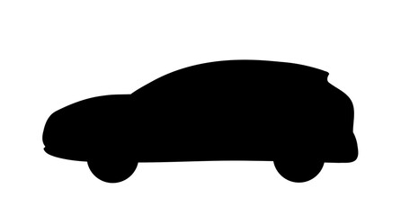 Generic compact SUV vector silhouette