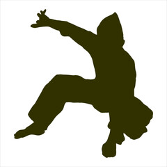 silat silhouette log vector