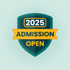 2025 admission open banner flat vector text for social media post template