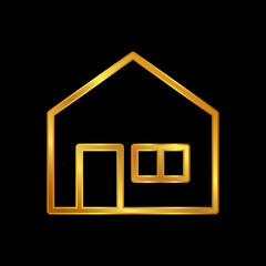 gold house vector logo template