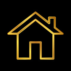 gold house vector logo template