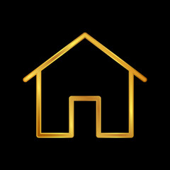 gold house vector logo template