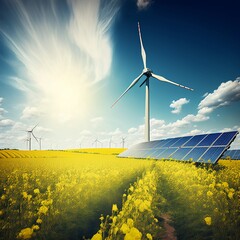 Field of Green - green energy backround