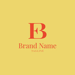 modern EB elegance luxury logo yellow and red