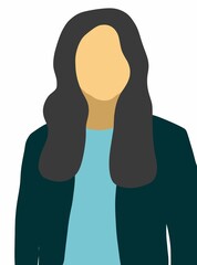 Flat illustration of office women