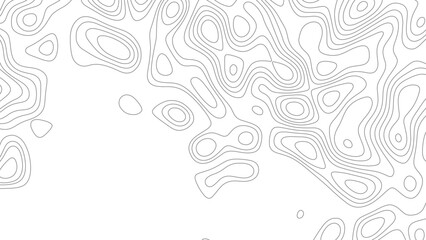 Topographic contour lines map. Black lines on white background. Contour abstract background. abstract vector illustration isolated on white background