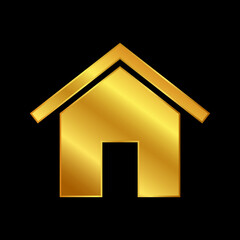 gold house vector logo template