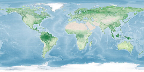 Large big map, physical world map, NASA