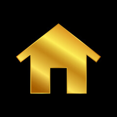 gold house vector logo template