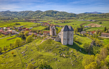 Remains of the fort Sokolac in Brinje