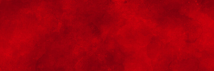 Panorama view abstract watercolor red background.