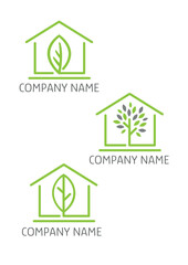 eco friendly Real Estate Logo Set