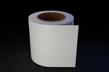 Realistic vector white textured 3d isolated toilet paper and kitchen paper towel roll vector 3d render illustration