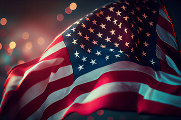 united states of america Flag, usa flag, bokeh background