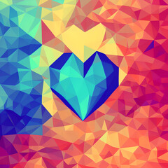 a geometric Valentine's heart