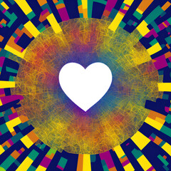 a geometric Valentine's day heart & Love & romance