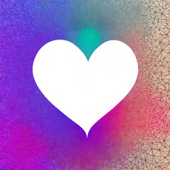 a geometric/abstract background with Valentine's heart