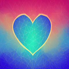 a geometric/abstract Valentine's heart