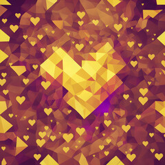 a geometric Valentine's heart