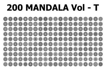 various mandala collections - 200 set yoga pattern