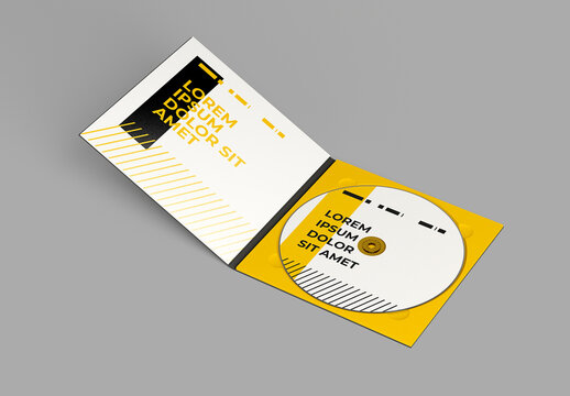 Top View Open CD Cover Mockup