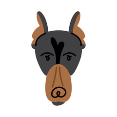 doberman dog head