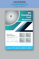 Naklejka premium Business flyer design template.