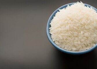 Realistic illustration of cooked rice, using Generative AI