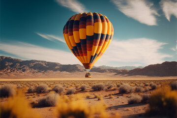 Obraz premium A beautiful day in a hot air balloon. Wallpaper. Generative ai 