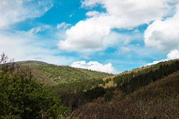 clouds over the mountains