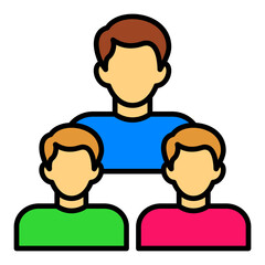 Group Filled Line Icon