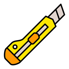 Paper Cutter Filled Line Icon - obrazy, fototapety, plakaty