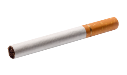 Cigarette isolated on transparent layered background.