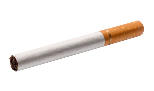 Cigarette isolated on transparent layered background.