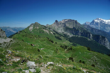 Fototapeta na wymiar Eiger, Mönch und Jungfrau Alpen Schweiz